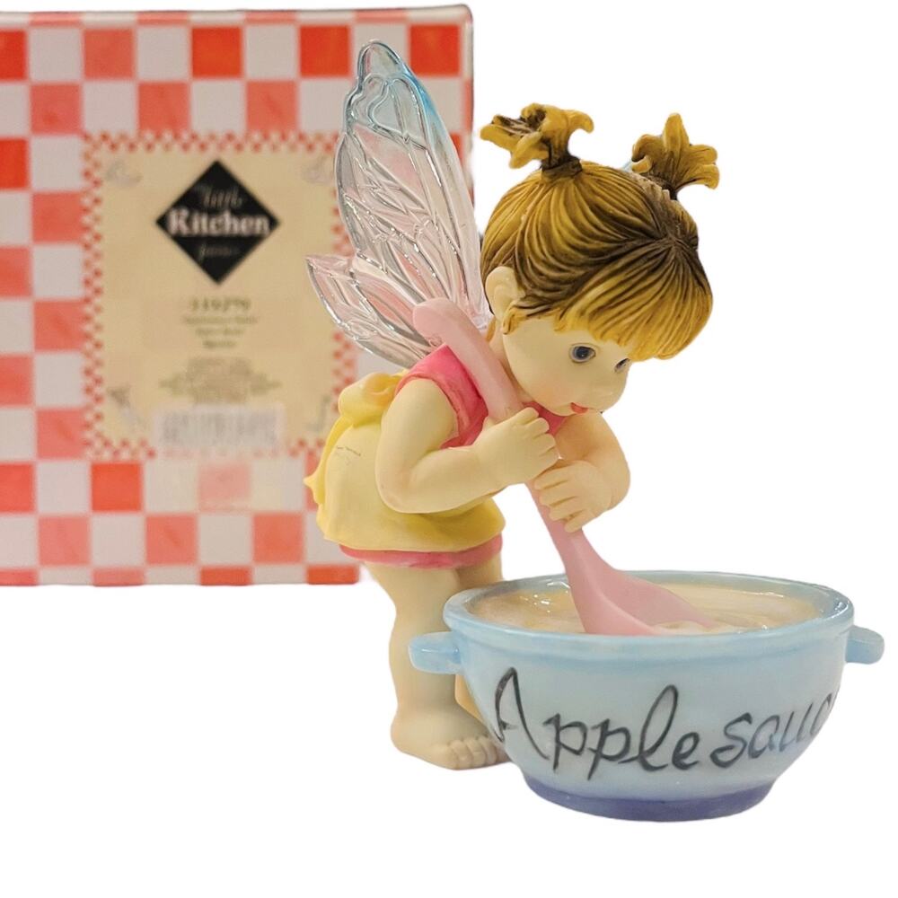 NEW My Little Kitchen Fairies APPLESAUCE FAIRIE Apple Sauce Fairy Figurine Boxed